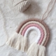Makramee-Wandbehang Regenbogen rosa