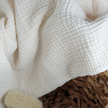 Musselin-Pucktuch vanillefarben